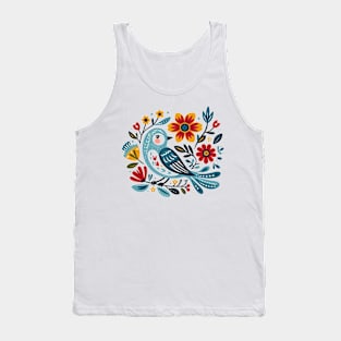 Bird and flowers Tank Top